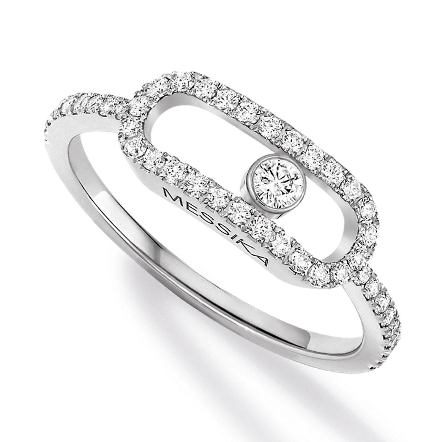 Messika Move Uno PavÃ© 18ct White Gold Diamond Ring