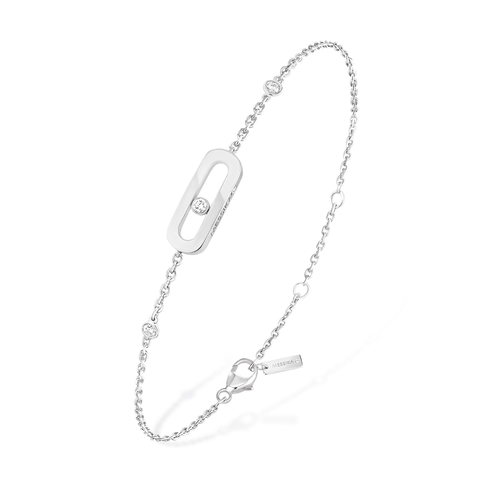 Messika Move Uno 18ct White Gold Diamond Bracelet