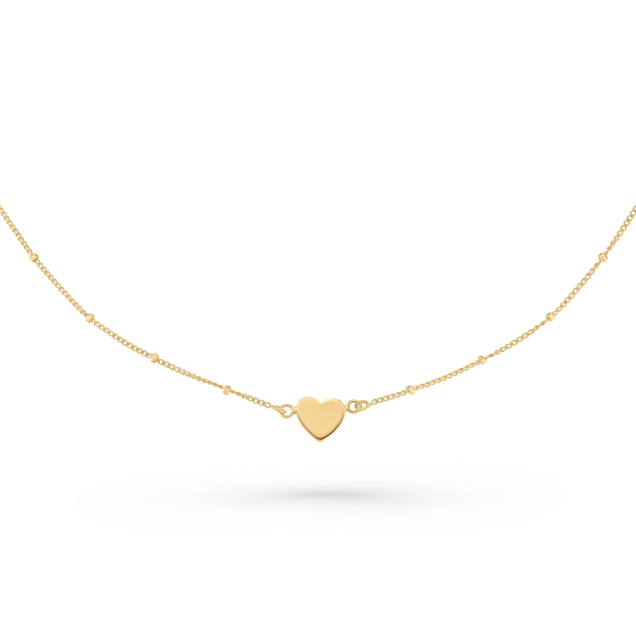 Beaverbrooks Yellow Gold Plated Heart Anklet
