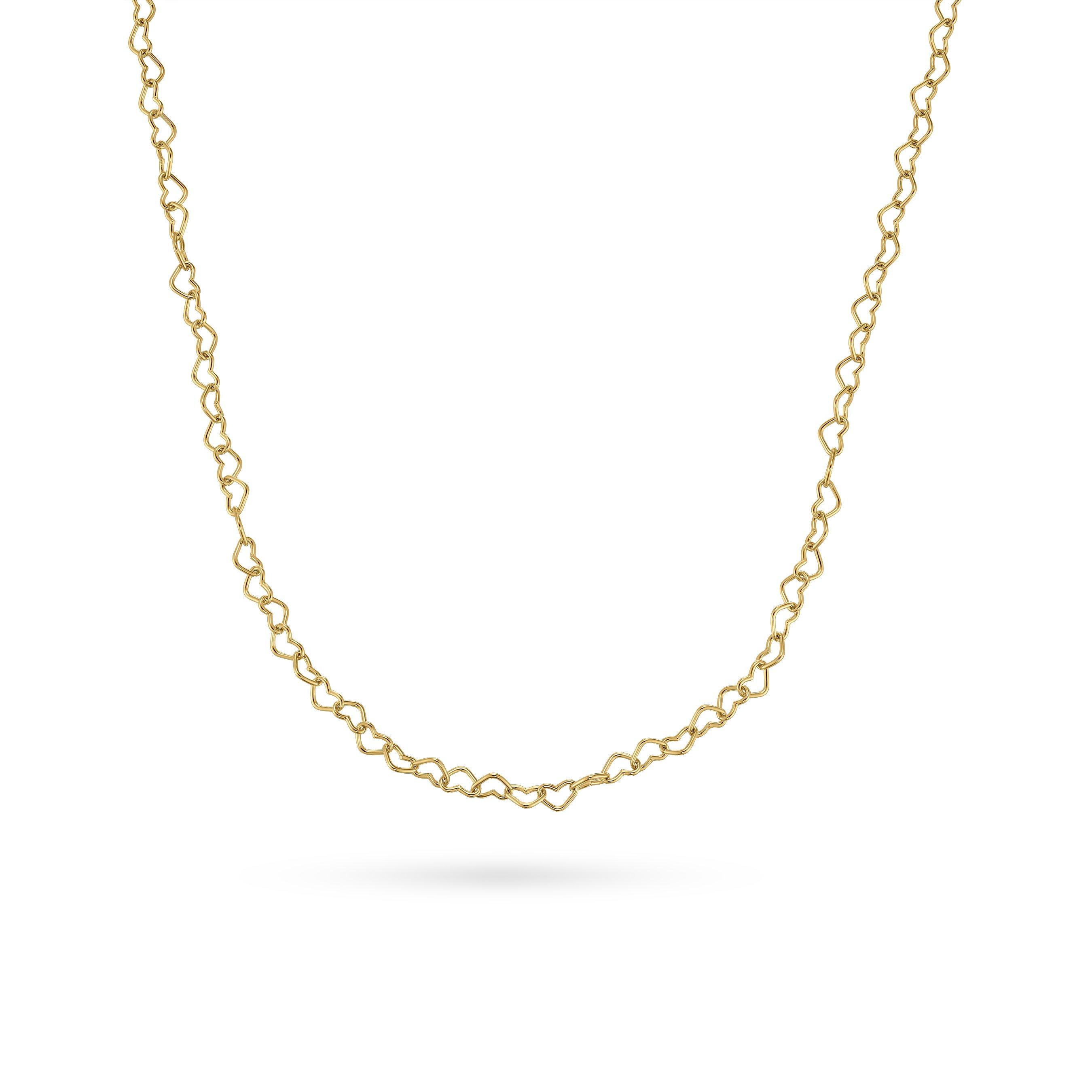 Beaverbrooks Yellow Gold Plated Heart Chain Necklace