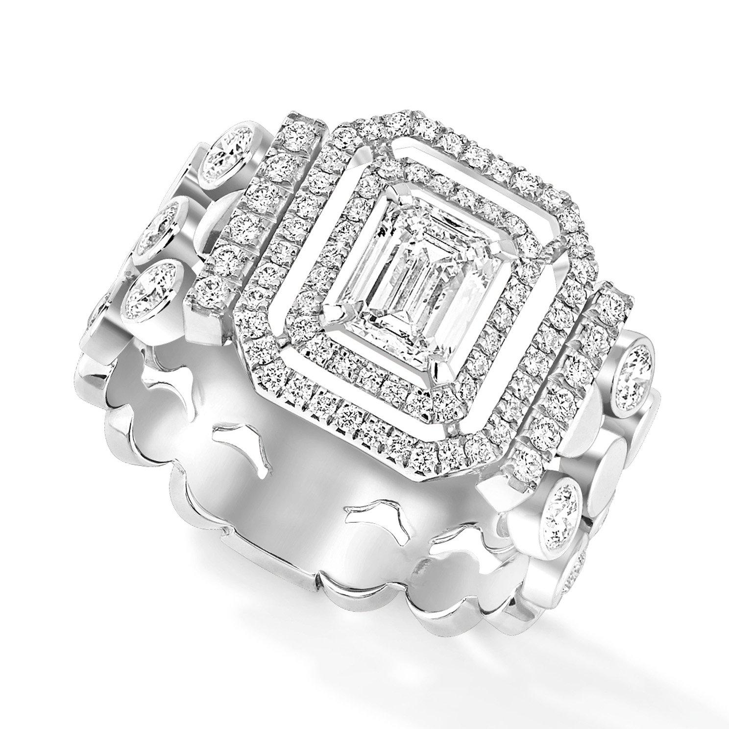 Messika D-Vibes 18ct White Gold Diamond Multi-Row Ring