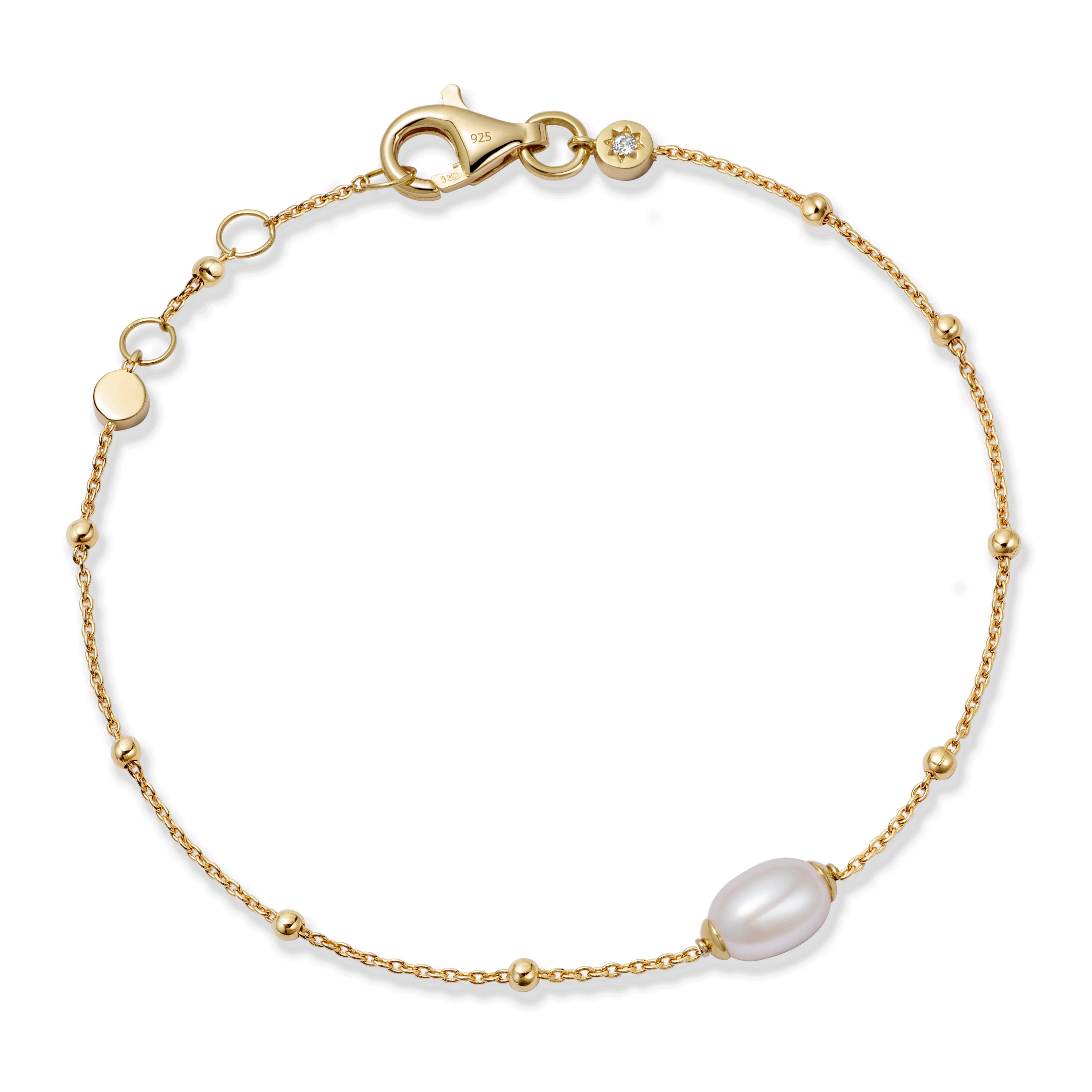 Astley Clarke 18ct Yellow Gold Vermeil Freshwater Pearl Bracelet
