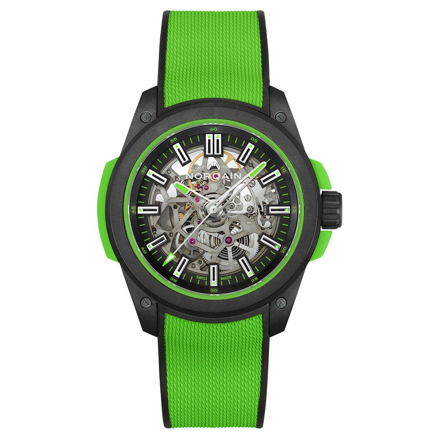 NORQAIN Wild ONE Skeleton 42mm Carbon Fibre Automatic Menâs Watch