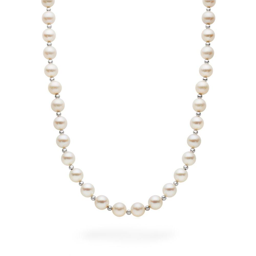 Beaverbrooks 9ct White Gold Freshwater Cultured Pearl Necklace