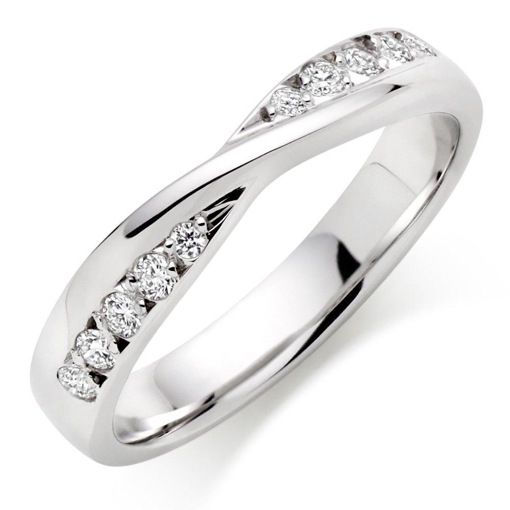 Beaverbrooks 9ct White Gold Diamond 3mm Wedding Ring