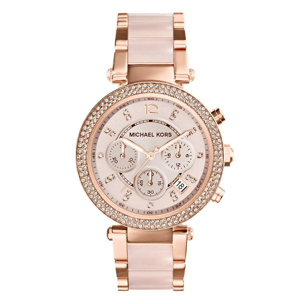 Michael Kors Parker 39mm Rose Gold Tone Chronograph Ladies Watch
