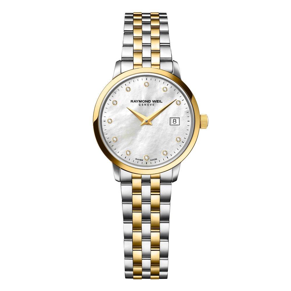 RAYMOND WEIL Toccata 29mm Stainless Steel and Yellow Gold PVD Diamond Ladies Watch