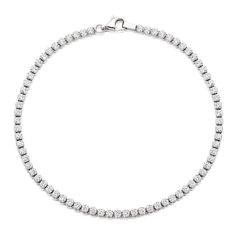Beaverbrooks Silver Cubic Zirconia Tennis Bracelet