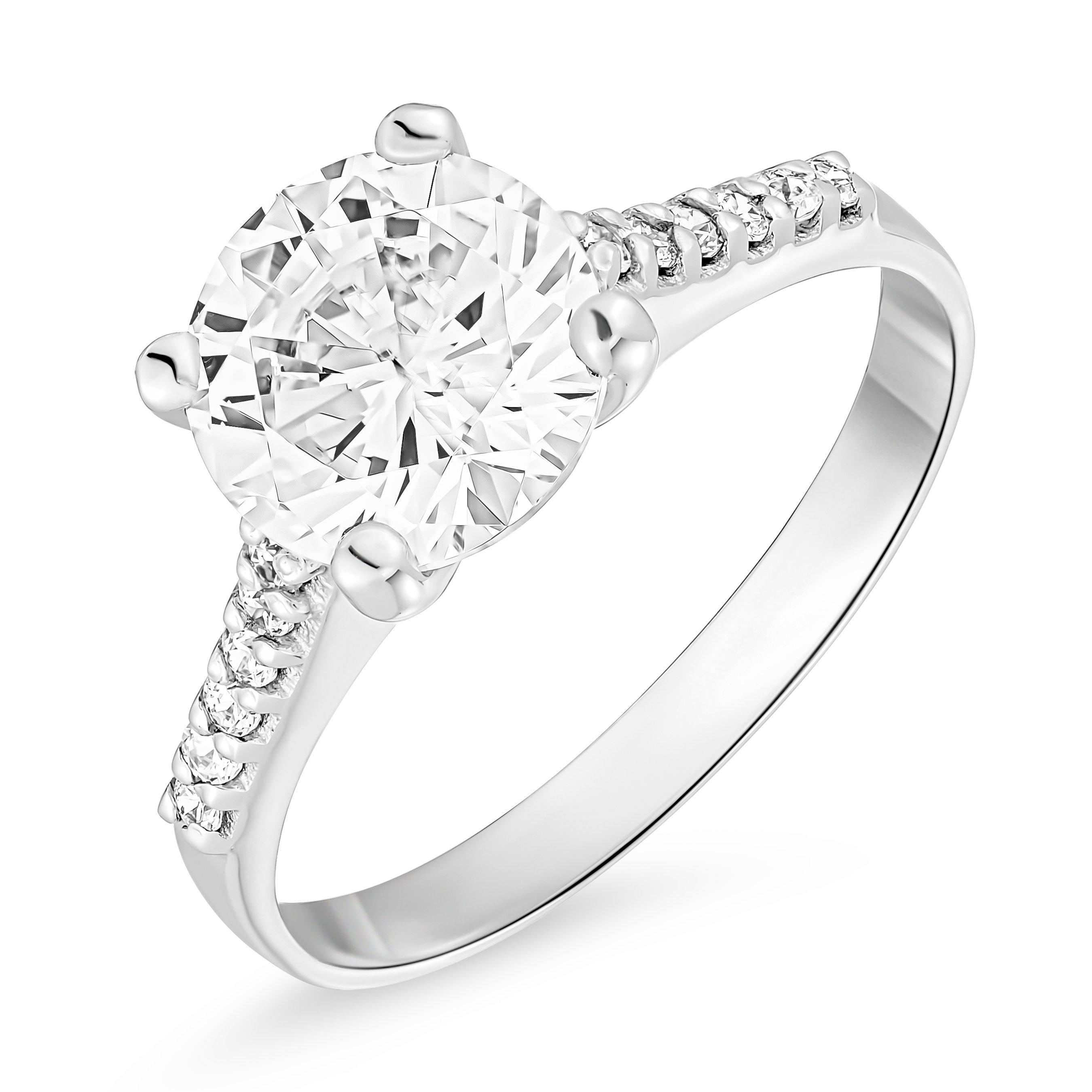 Beaverbrooks 9ct White Gold Cubic Zirconia Solitaire Ring