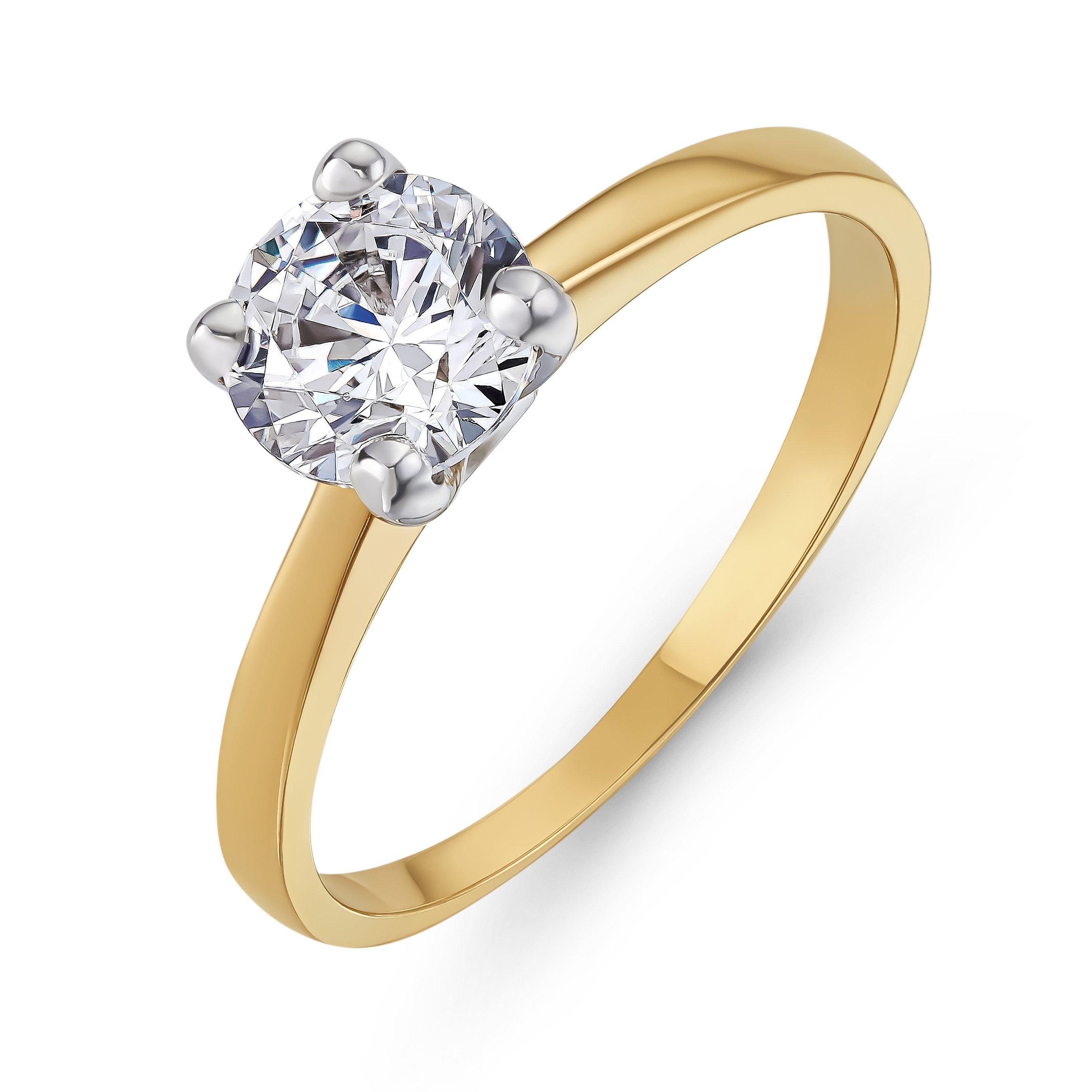 Beaverbrooks 9ct Yellow Gold Cubic Zirconia Solitaire Ring