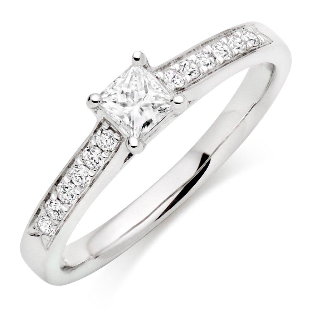 Beaverbrooks Platinum Diamond Princess Cut Solitaire Engagement Ring