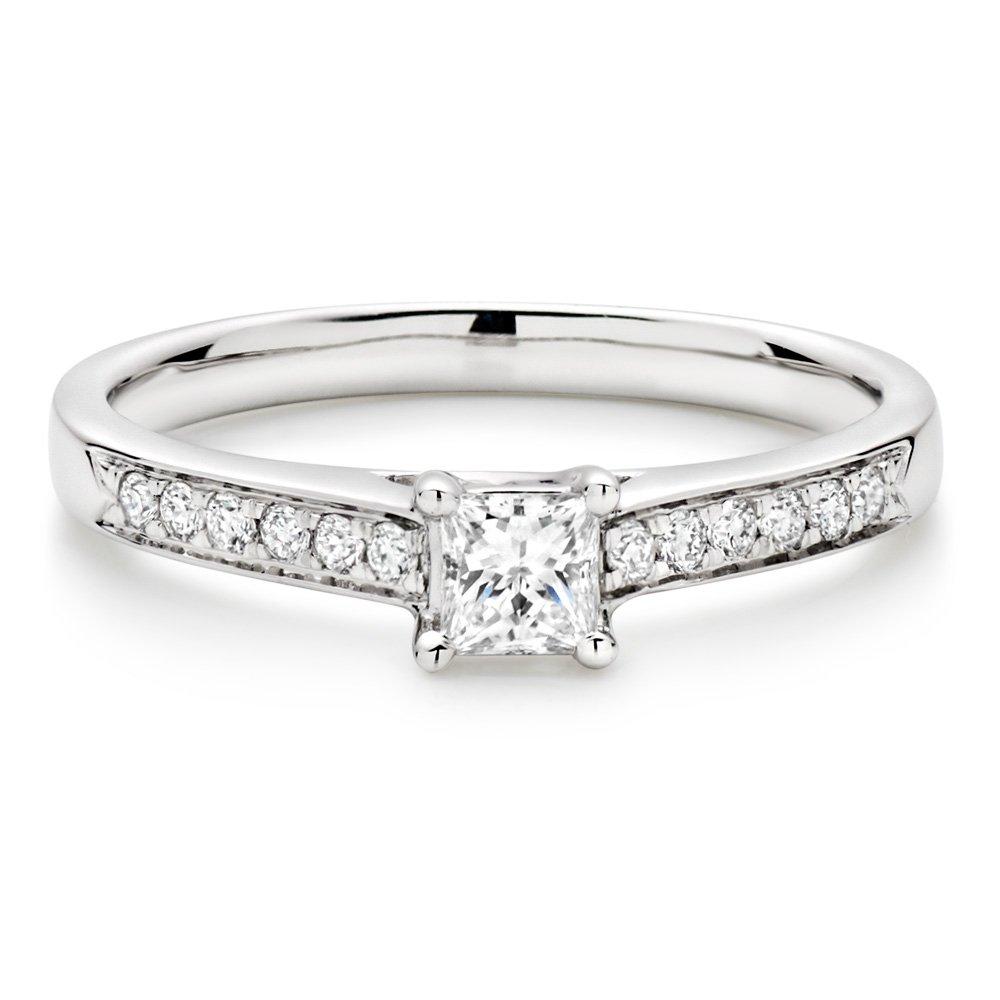 Beaverbrooks Platinum Diamond Princess Cut Solitaire Engagement Ring 3 Beaverbrooks Platinum Diamond Princess Cut Solitaire Engagement Ring