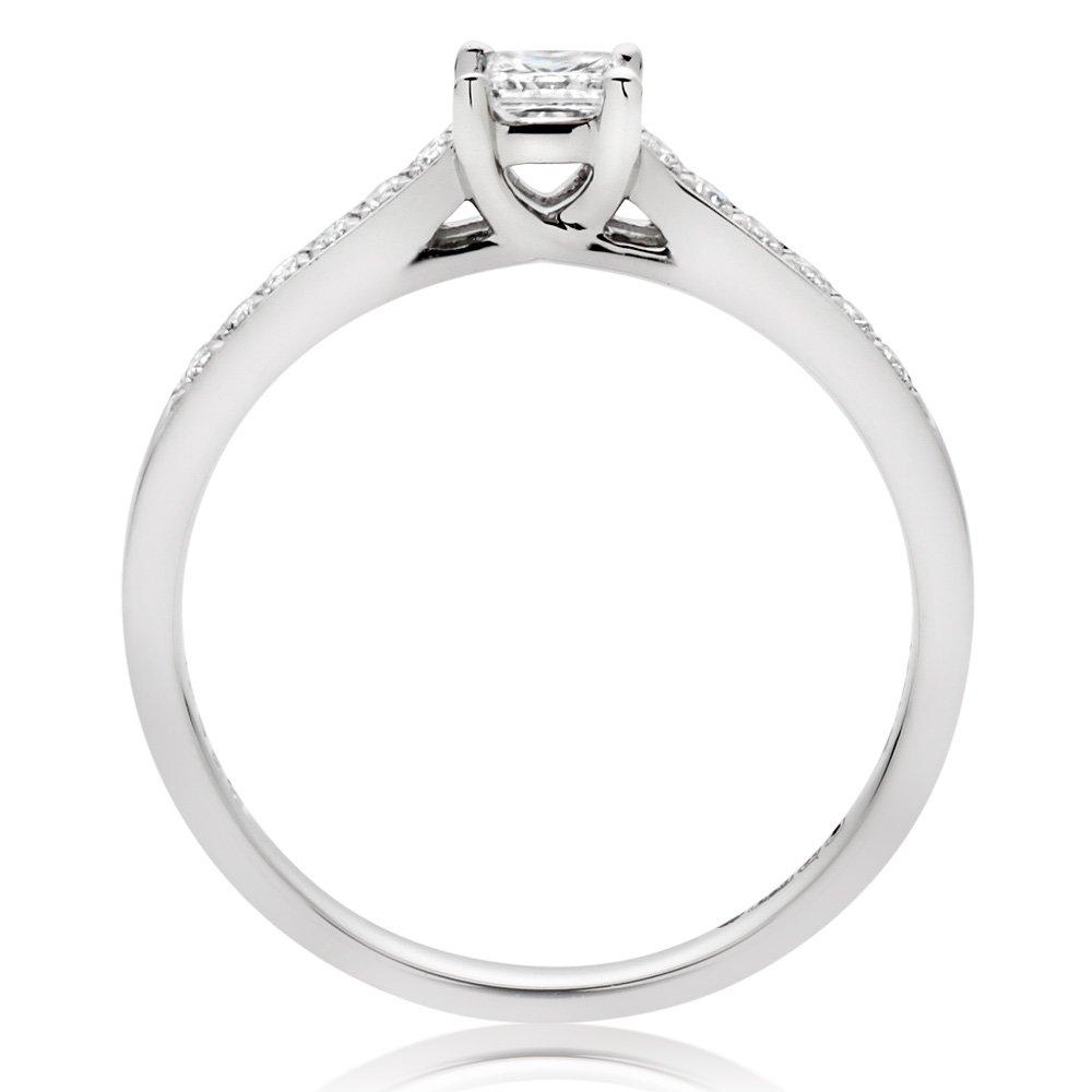 Beaverbrooks Platinum Diamond Princess Cut Solitaire Engagement Ring 5 Beaverbrooks Platinum Diamond Princess Cut Solitaire Engagement Ring