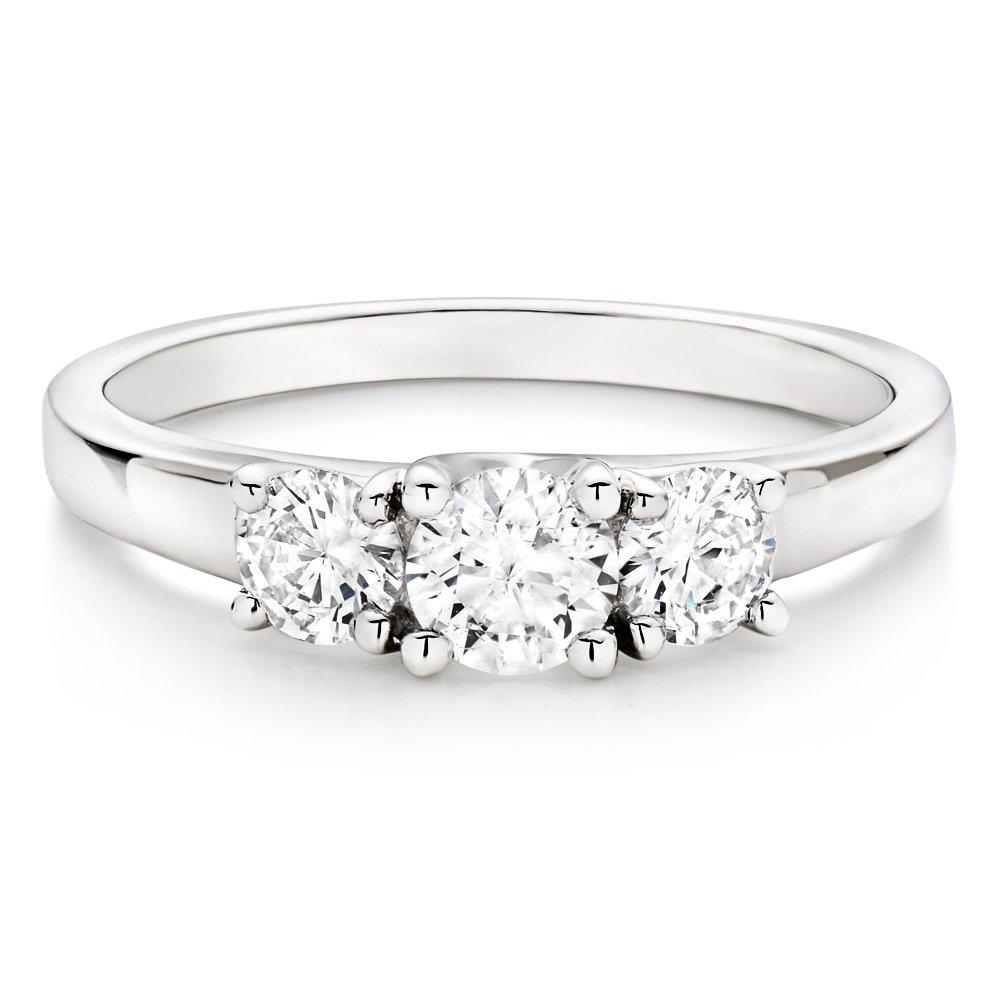 Beaverbrooks Platinum Diamond Three Stone Engagement Ring 3 Beaverbrooks Platinum Diamond Three Stone Engagement Ring