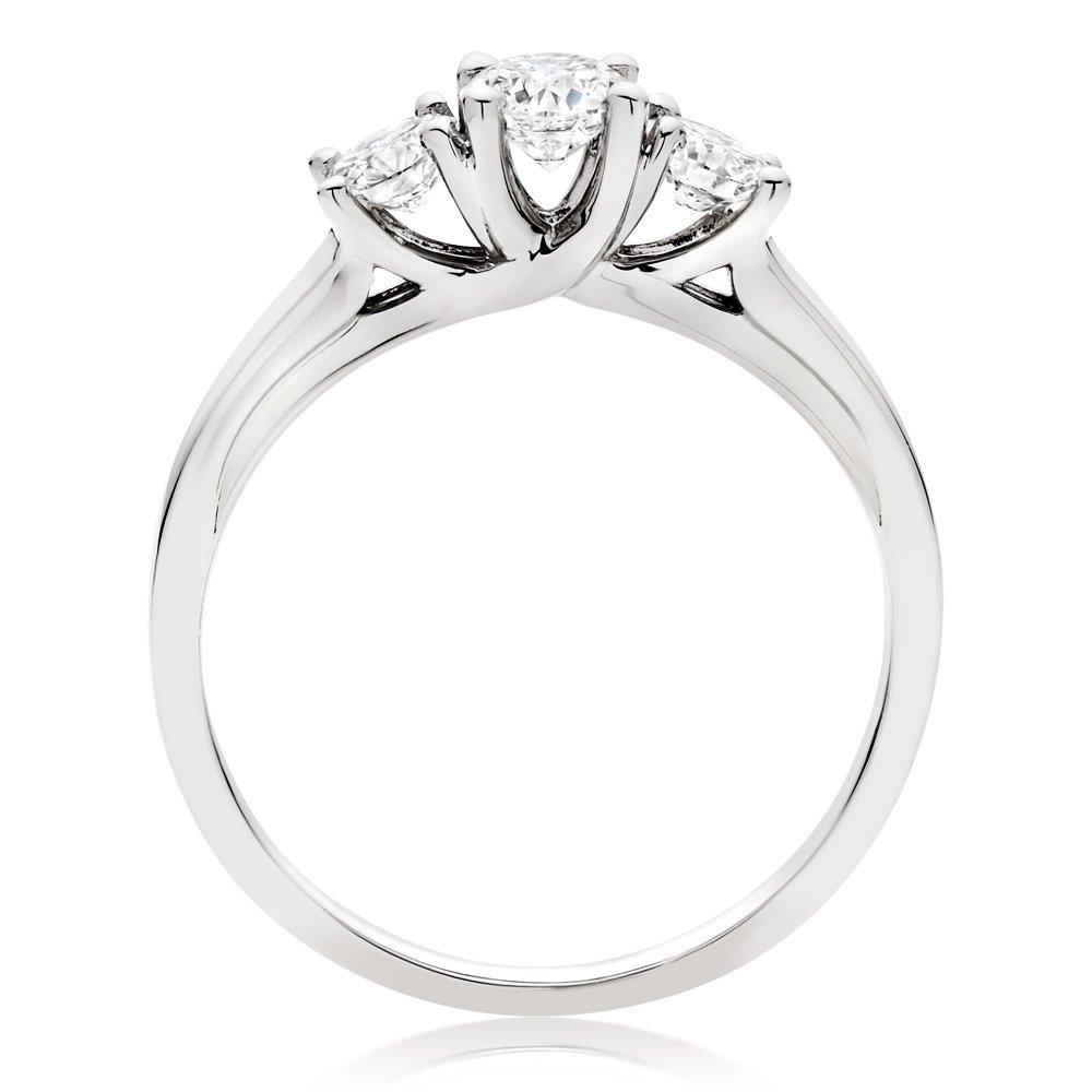 Beaverbrooks Platinum Diamond Three Stone Engagement Ring 5 Beaverbrooks Platinum Diamond Three Stone Engagement Ring