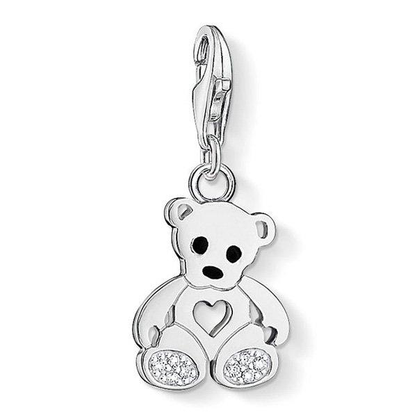 Thomas Sabo Generation Charm Club Silver Cubic Zirconia Teddy Bear Charm