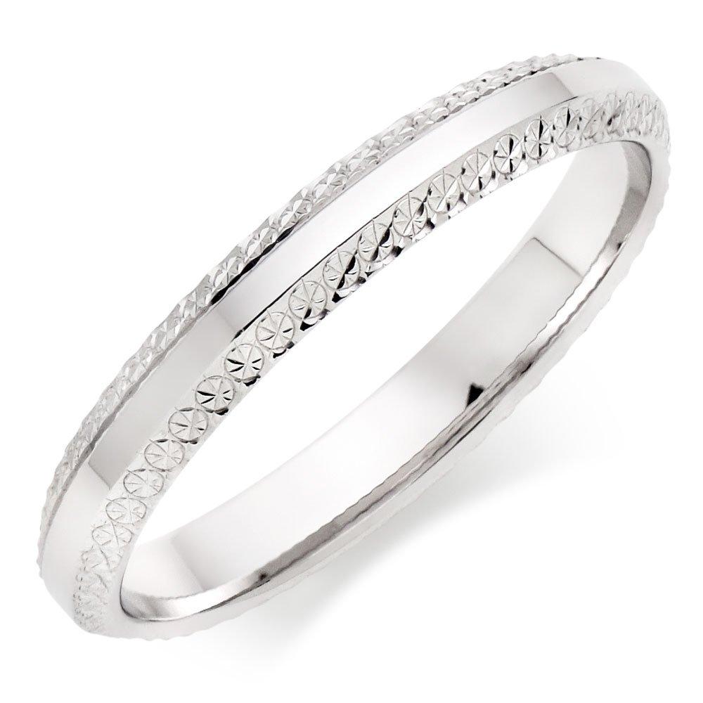 Beaverbrooks 18ct White Gold 3mm Sparkle Cut Ladies Ring