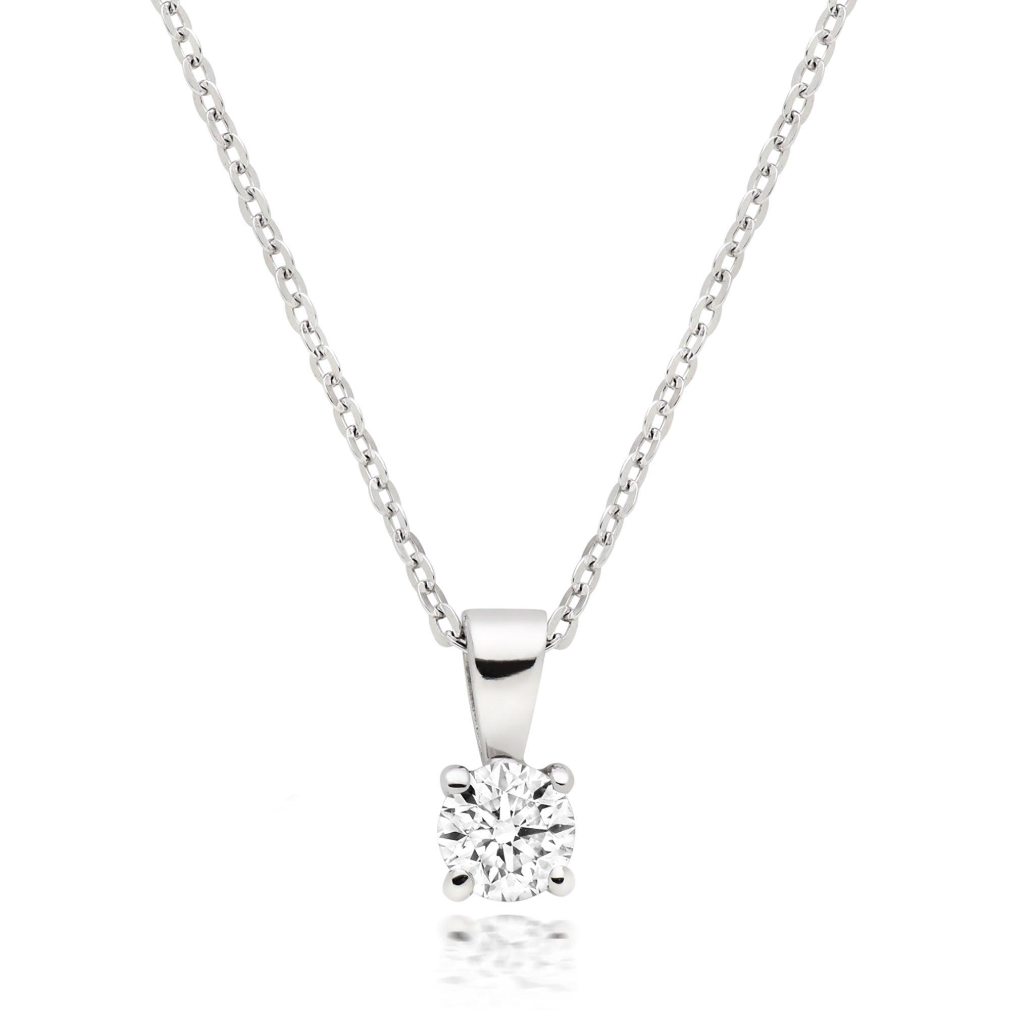 Beaverbrooks Platinum Diamond Solitaire Pendant
