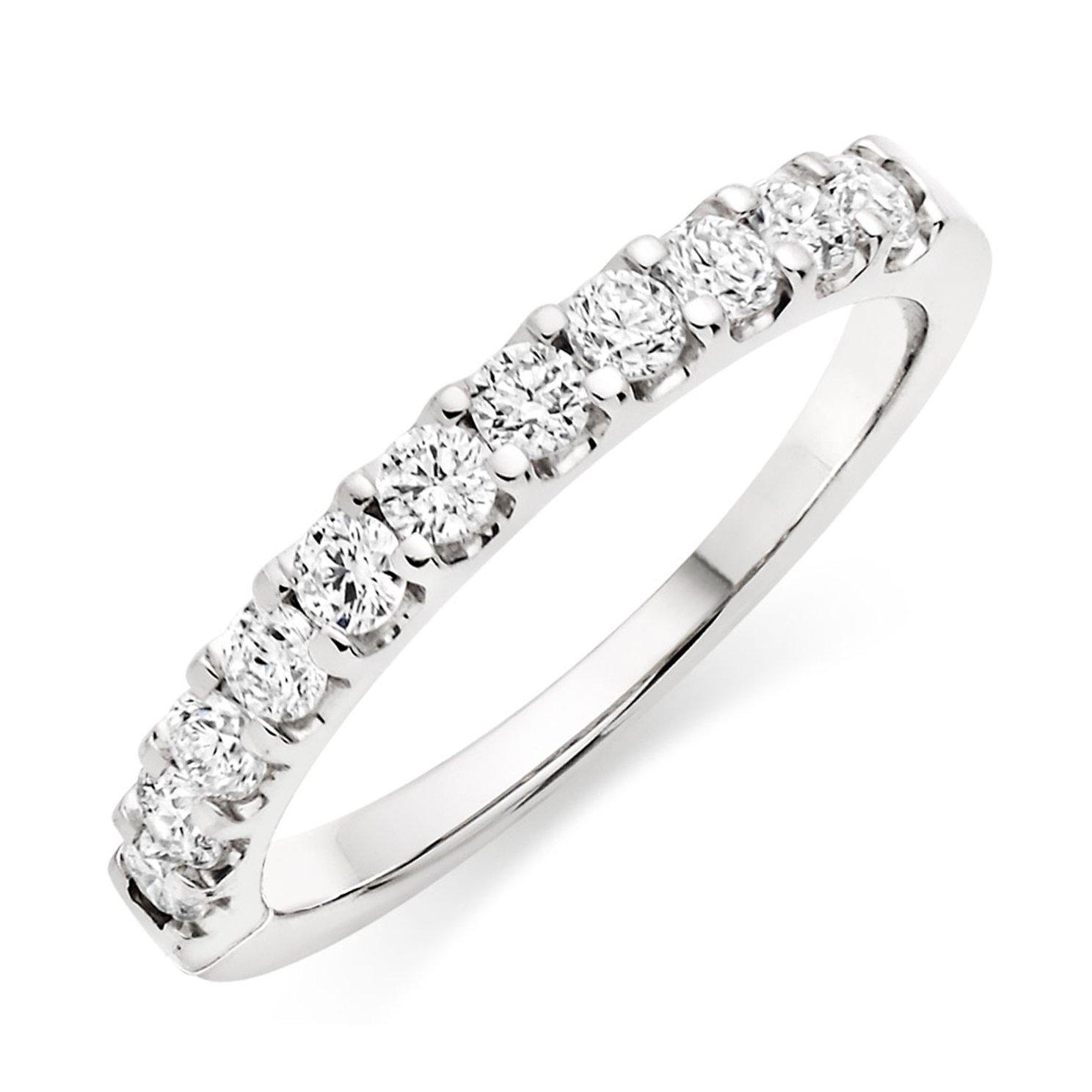 Beaverbrooks Platinum Diamond Half Eternity Ring