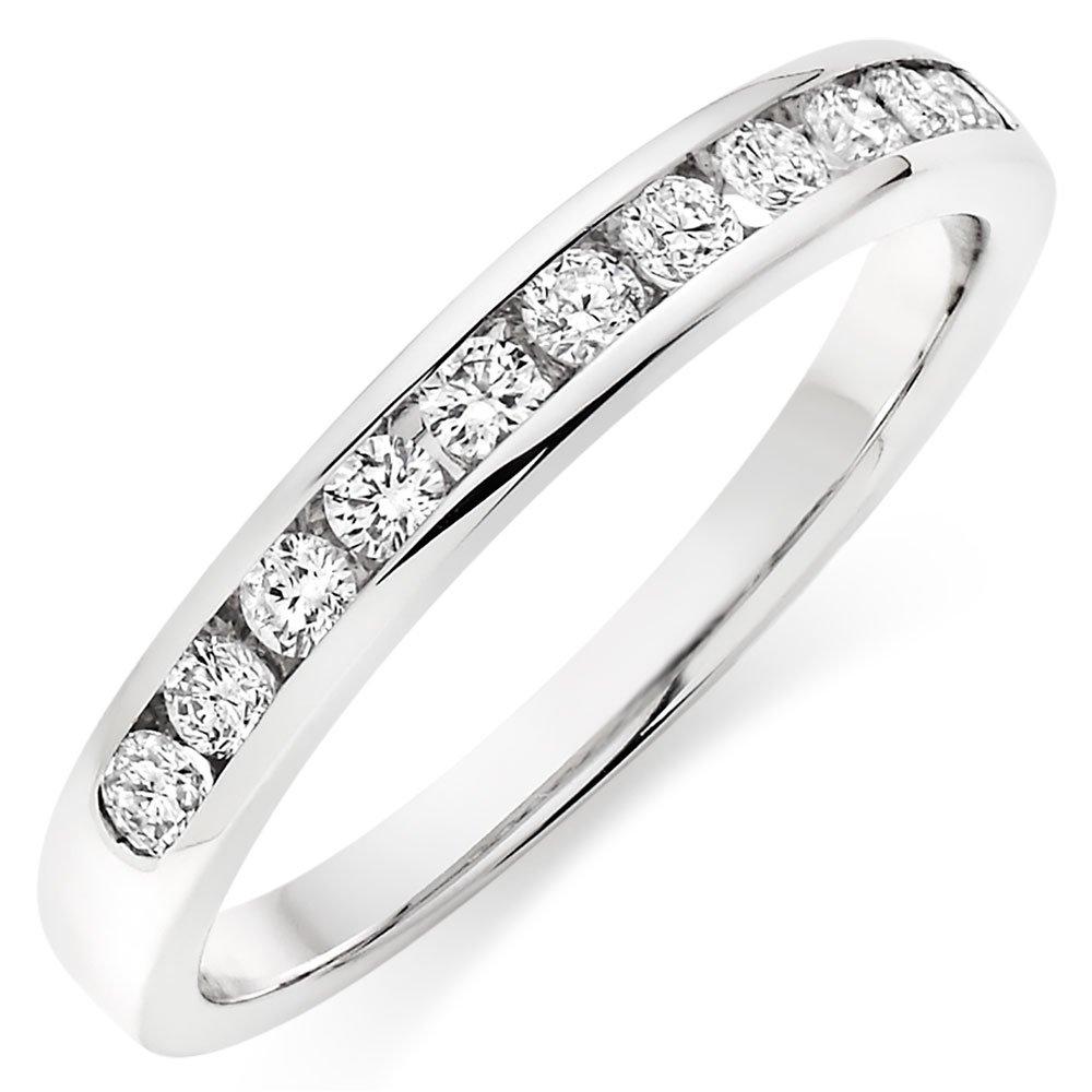 Beaverbrooks 18ct White Gold Diamond 3mm Half Eternity Ring
