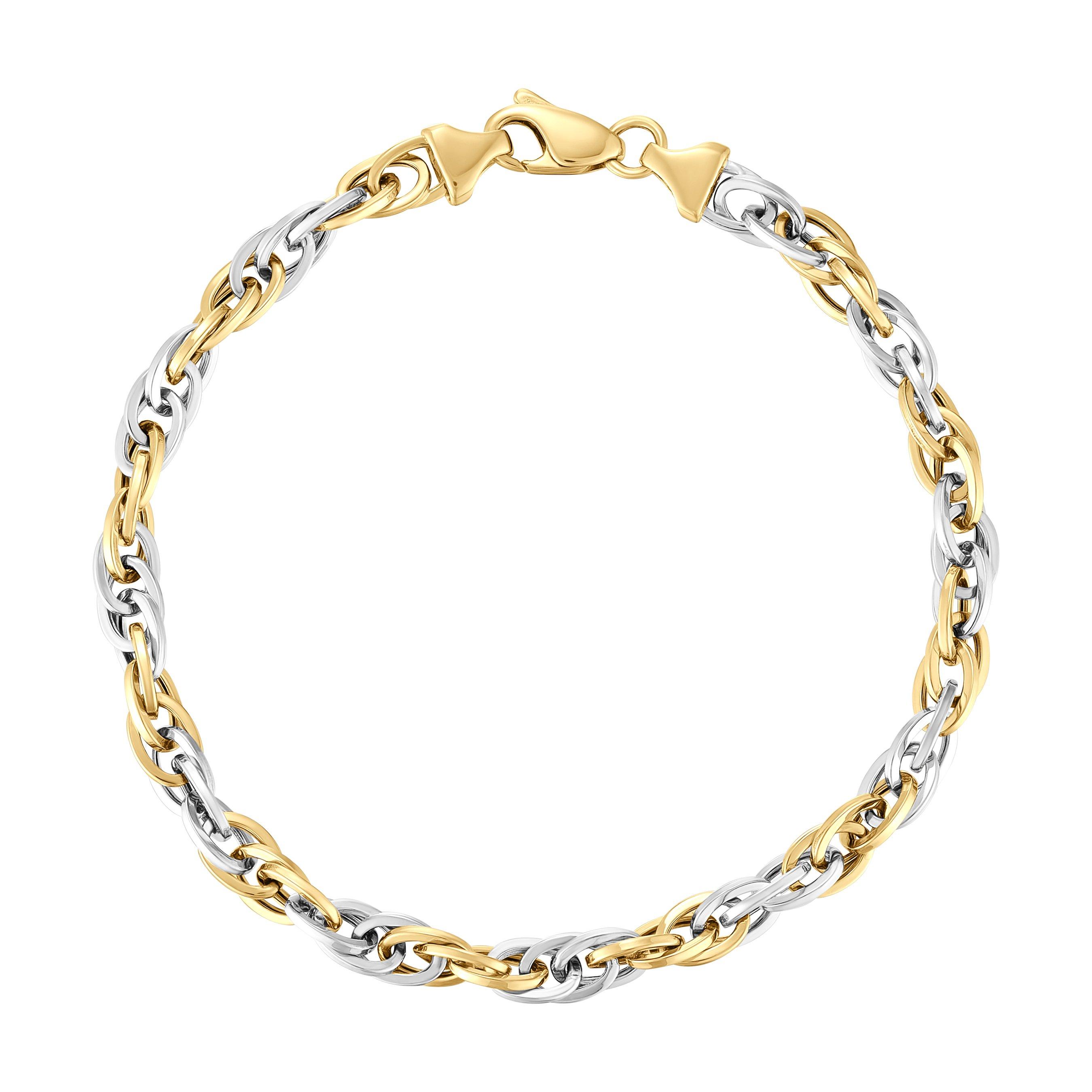 Beaverbrooks 9ct Yellow and White Gold Bracelet