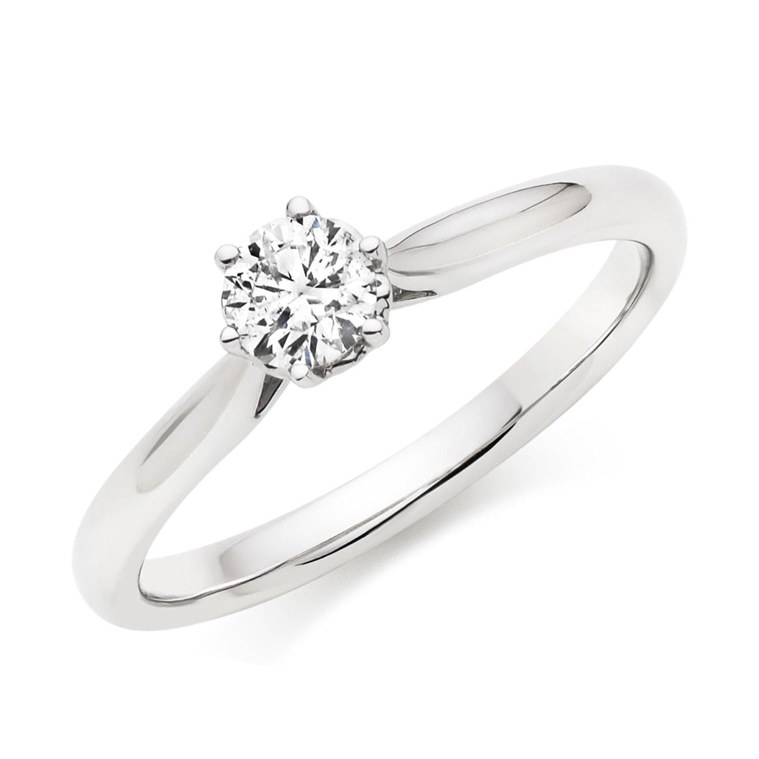 Beaverbrooks 9ct White Gold Diamond Solitaire Ring