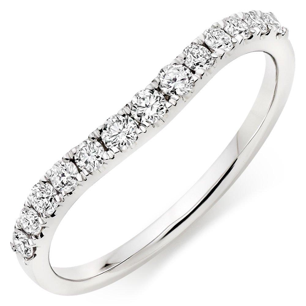 Beaverbrooks 18ct White Gold Diamond 1.5mm Half Eternity Ring