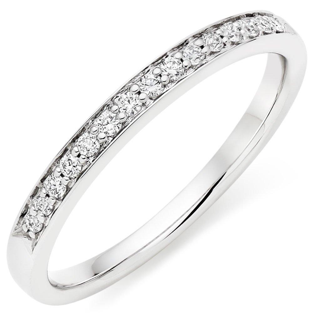 Beaverbrooks Platinum Diamond 2mm Half Eternity Ring