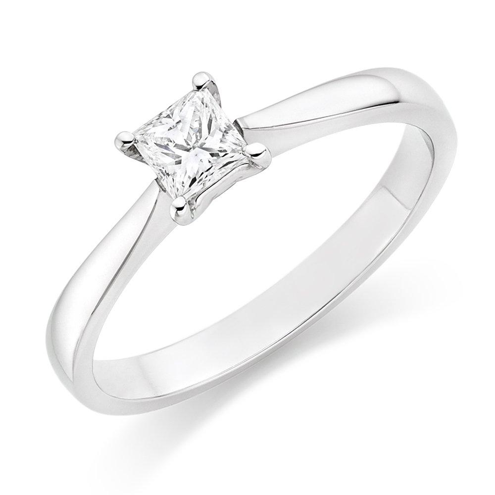 Beaverbrooks Platinum Diamond Princess Cut Solitaire Ring
