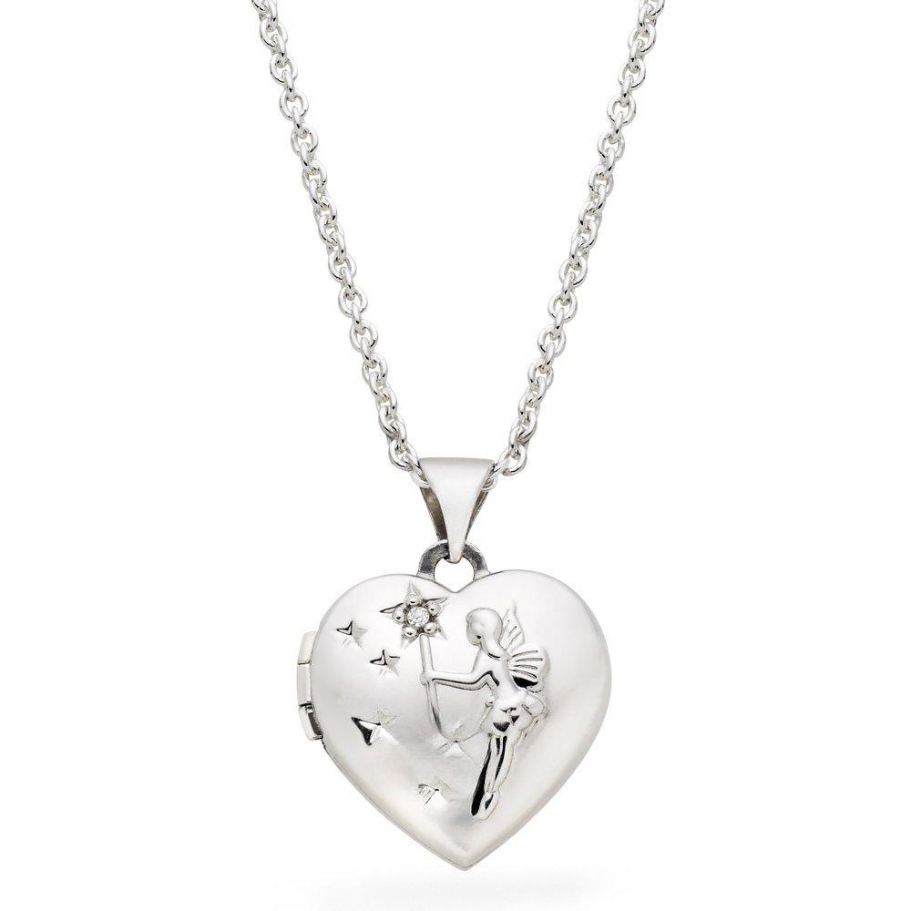 Beaverbrooks Mini B Silver Diamond Fairy Heart Locket