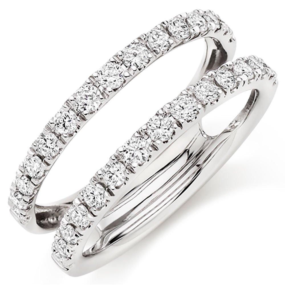 Beaverbrooks Platinum Diamond 6mm Silhouette Ring
