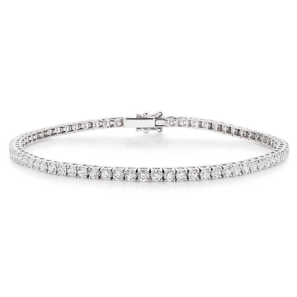 Beaverbrooks 18ct White Gold Diamond Tennis Bracelet