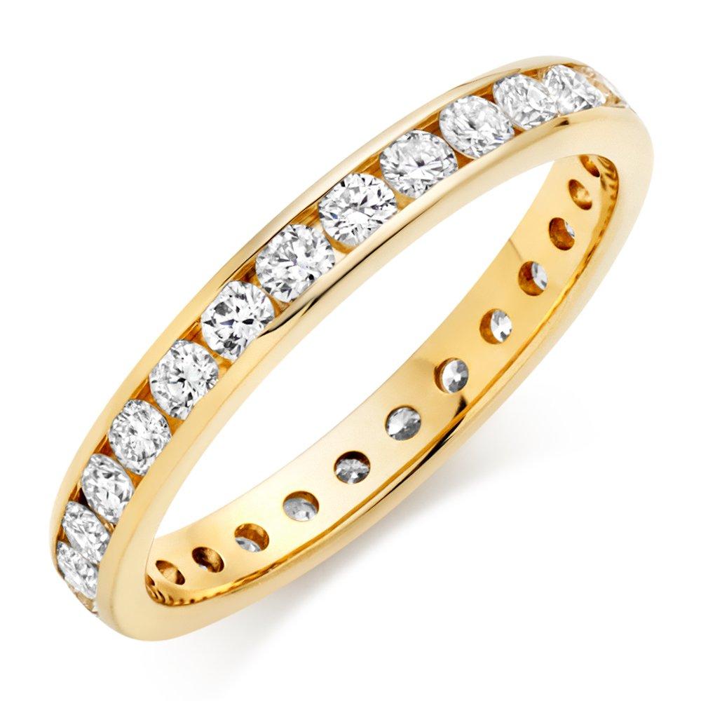 Beaverbrooks 18ct Yellow Gold Diamond 3mm Full Eternity Ring