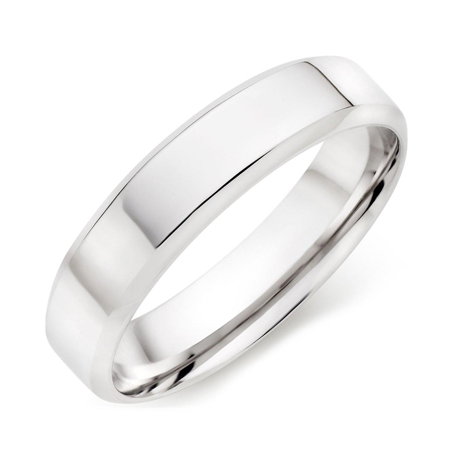 Beaverbrooks 9ct White Gold 5mm Men's Wedding Ring