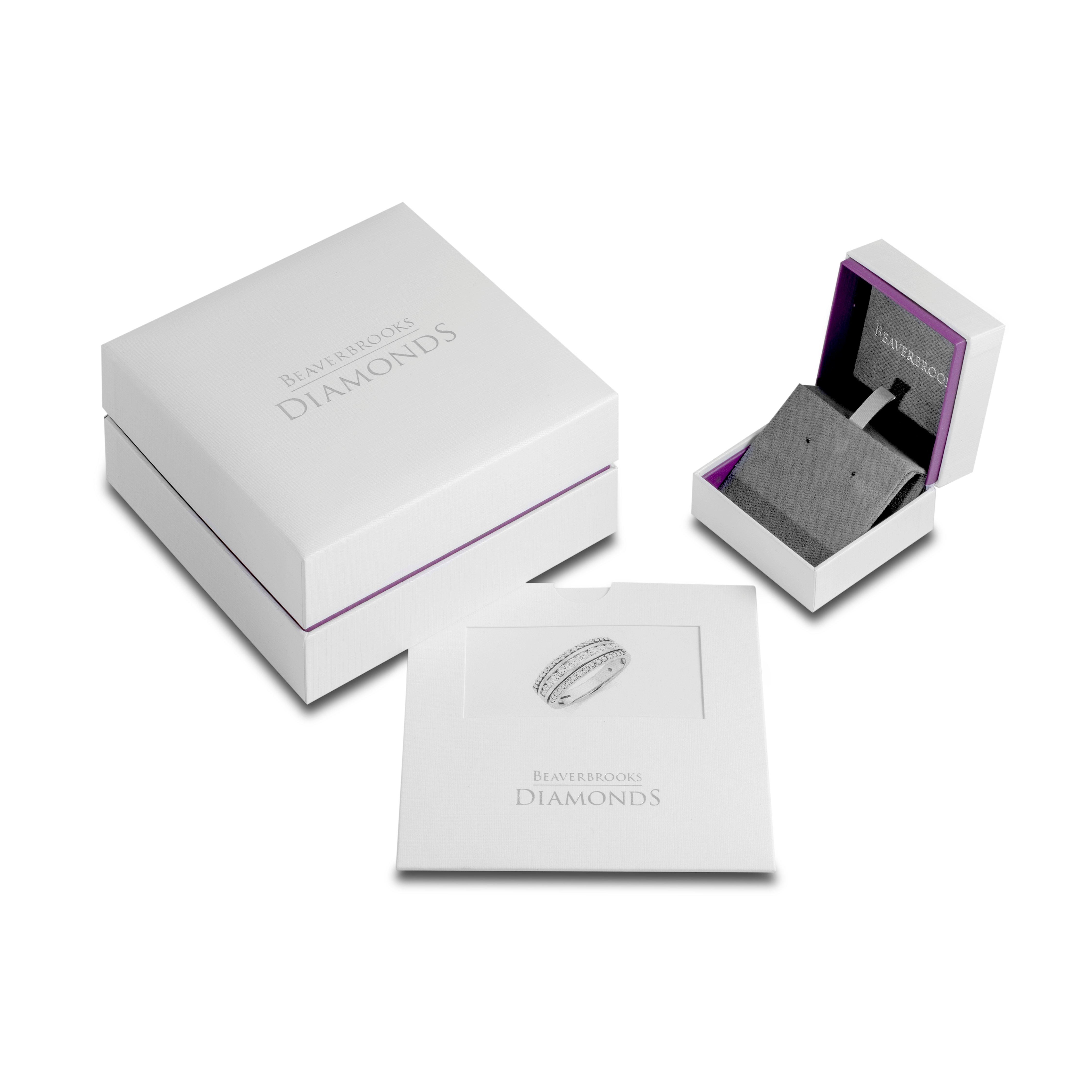 Beaverbrooks 9ct White Gold Diamond Hoop Earrings 4 Beaverbrooks 9ct White Gold Diamond Hoop Earrings