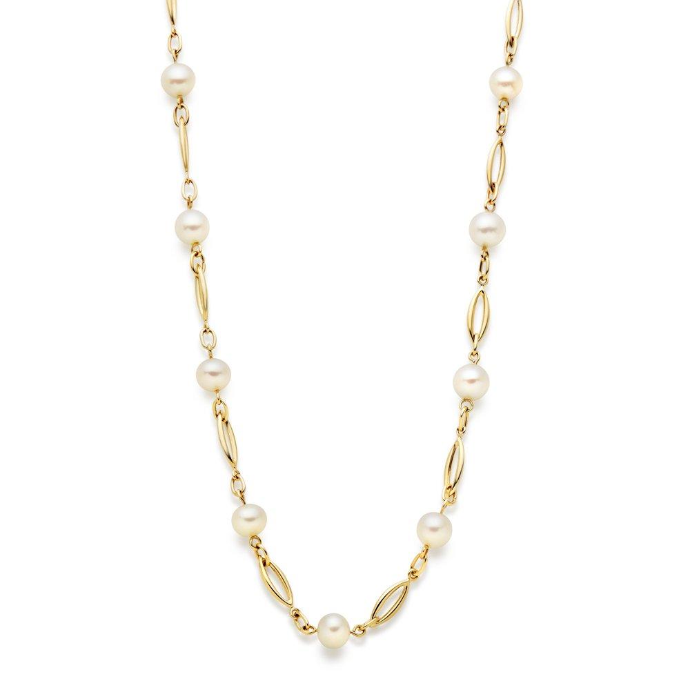 Beaverbrooks 9ct Yellow Gold Freshwater Cultured Pearl Necklace