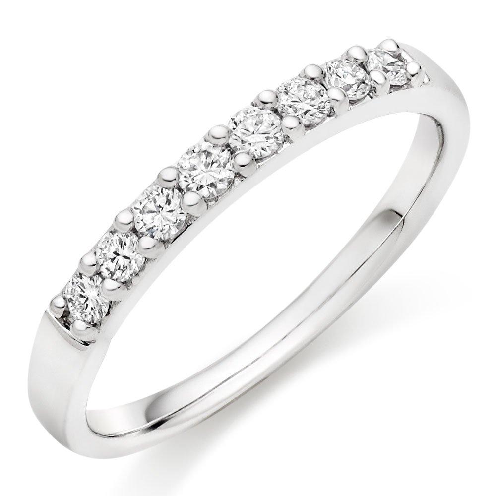 Beaverbrooks 9ct White Gold Diamond 2mm Half Eternity Ring