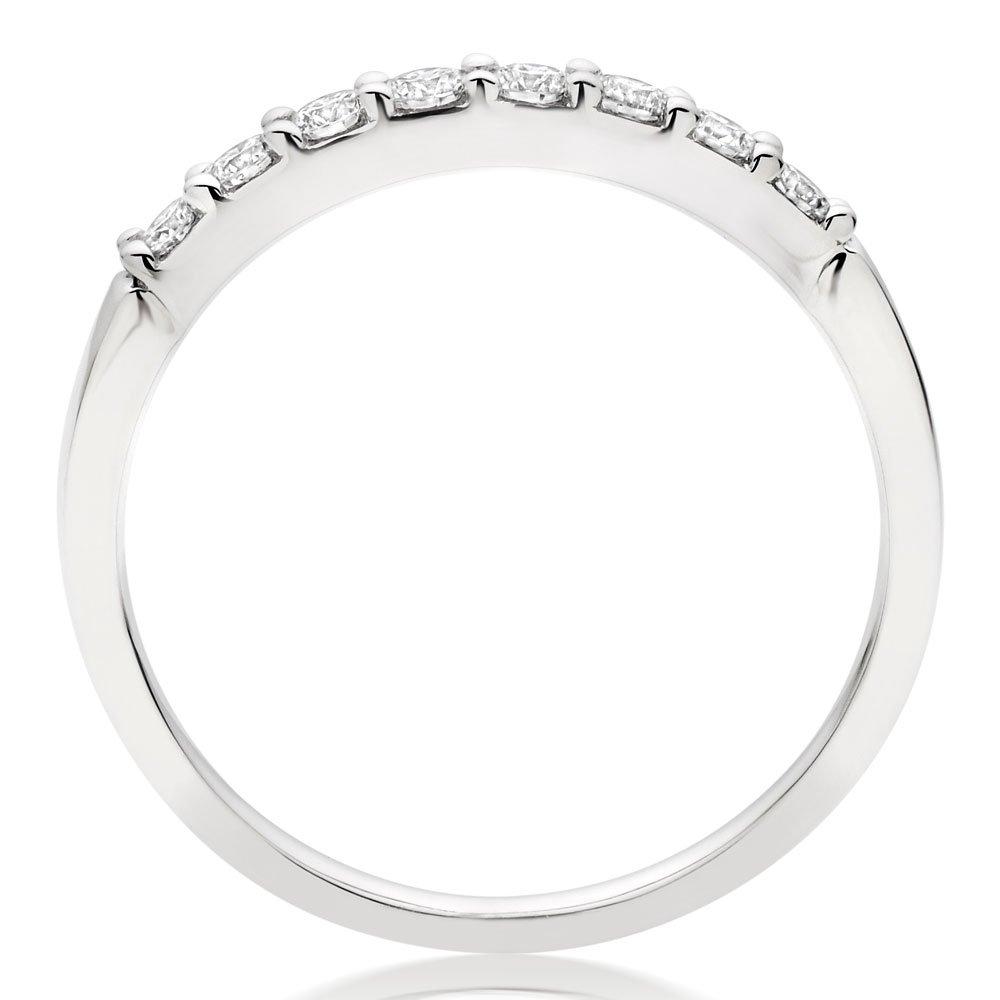 Beaverbrooks 9ct White Gold Diamond 2mm Half Eternity Ring 3 Beaverbrooks 9ct White Gold Diamond 2mm Half Eternity Ring