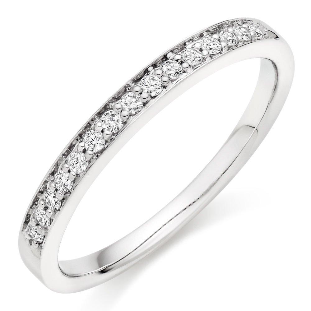 Beaverbrooks 9ct White Gold Diamond 2mm Half Eternity Ring