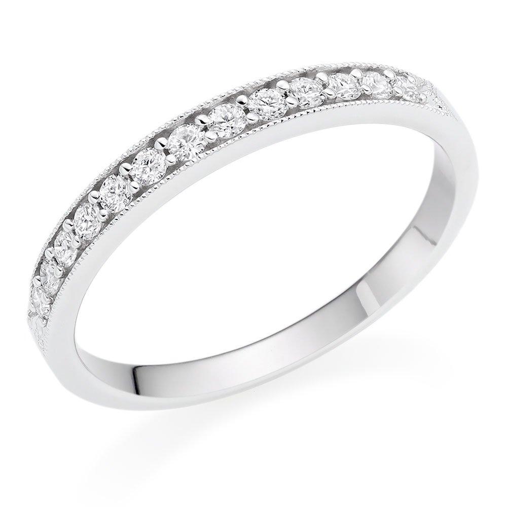 Beaverbrooks 18ct White Gold Diamond 2mm Half Eternity Ring