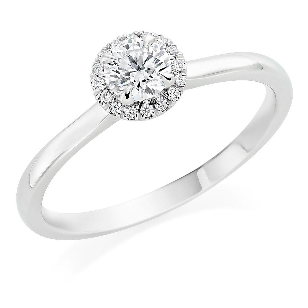 Hearts On Fire Juliette Platinum Diamond Halo Ring