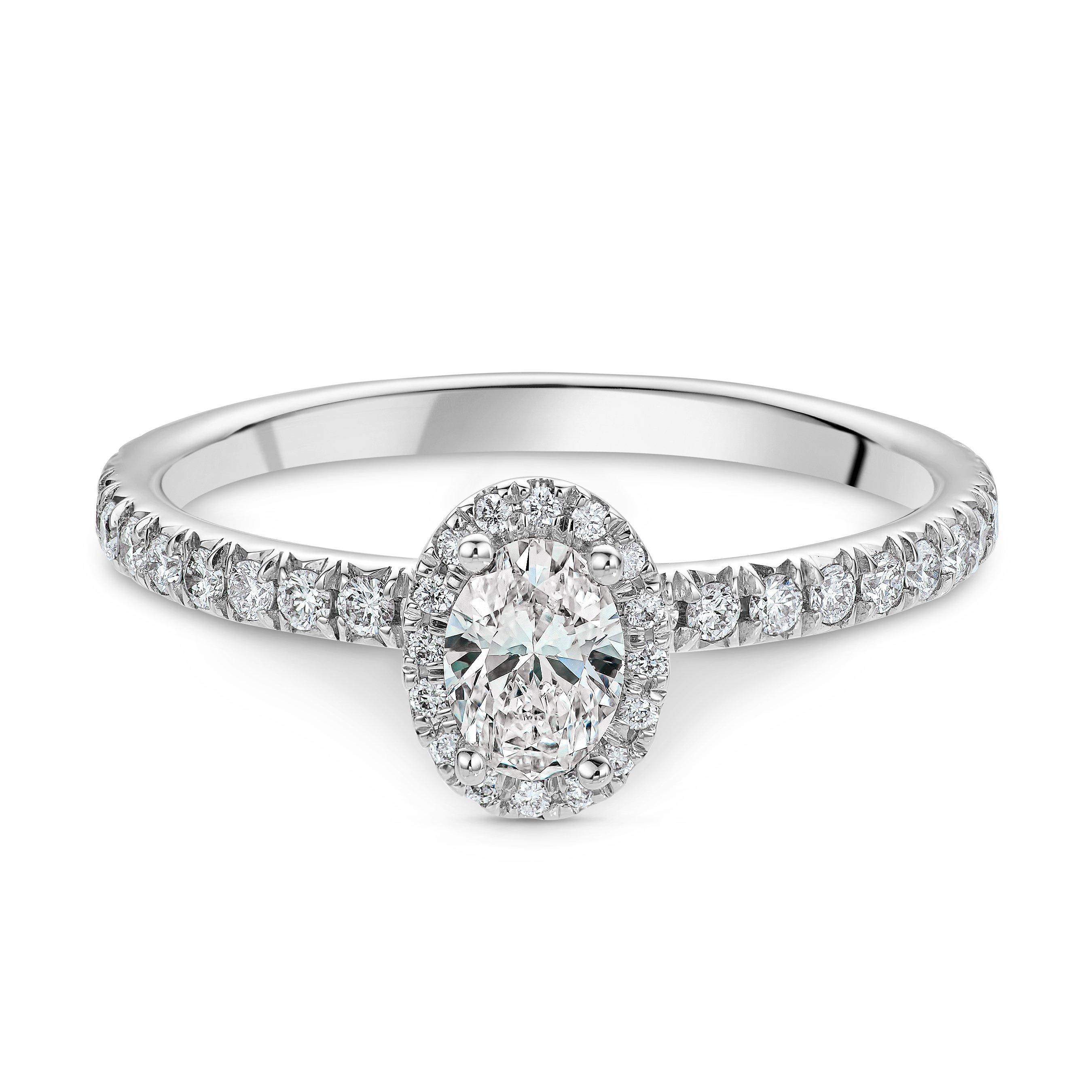 Maple Leaf Diamonds 18ct White Gold Diamond Halo Ring 3 Maple Leaf Diamonds 18ct White Gold Diamond Halo Ring