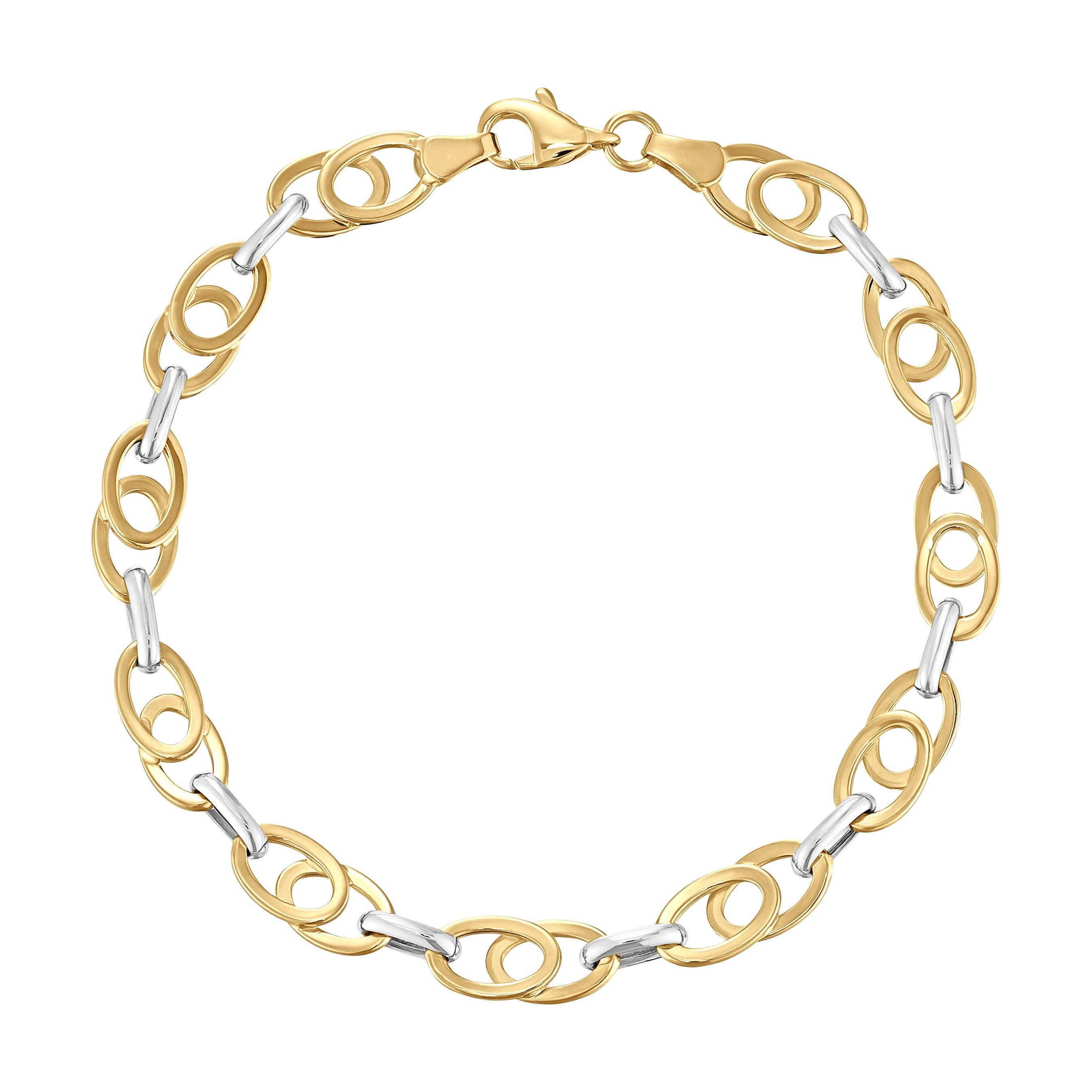 Beaverbrooks 9ct Yellow Gold and White Gold Bracelet