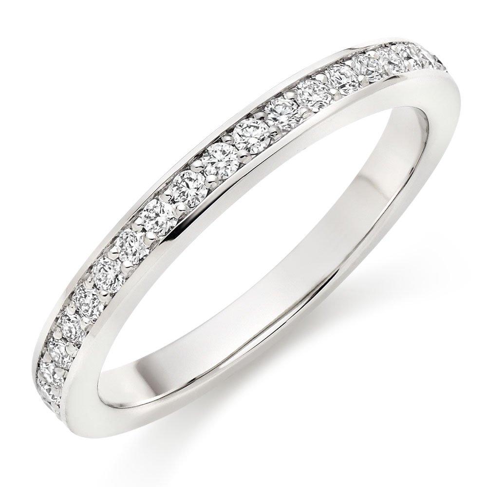 Hearts On Fire Enticement Platinum Diamond 2.4mm Half Eternity Ring