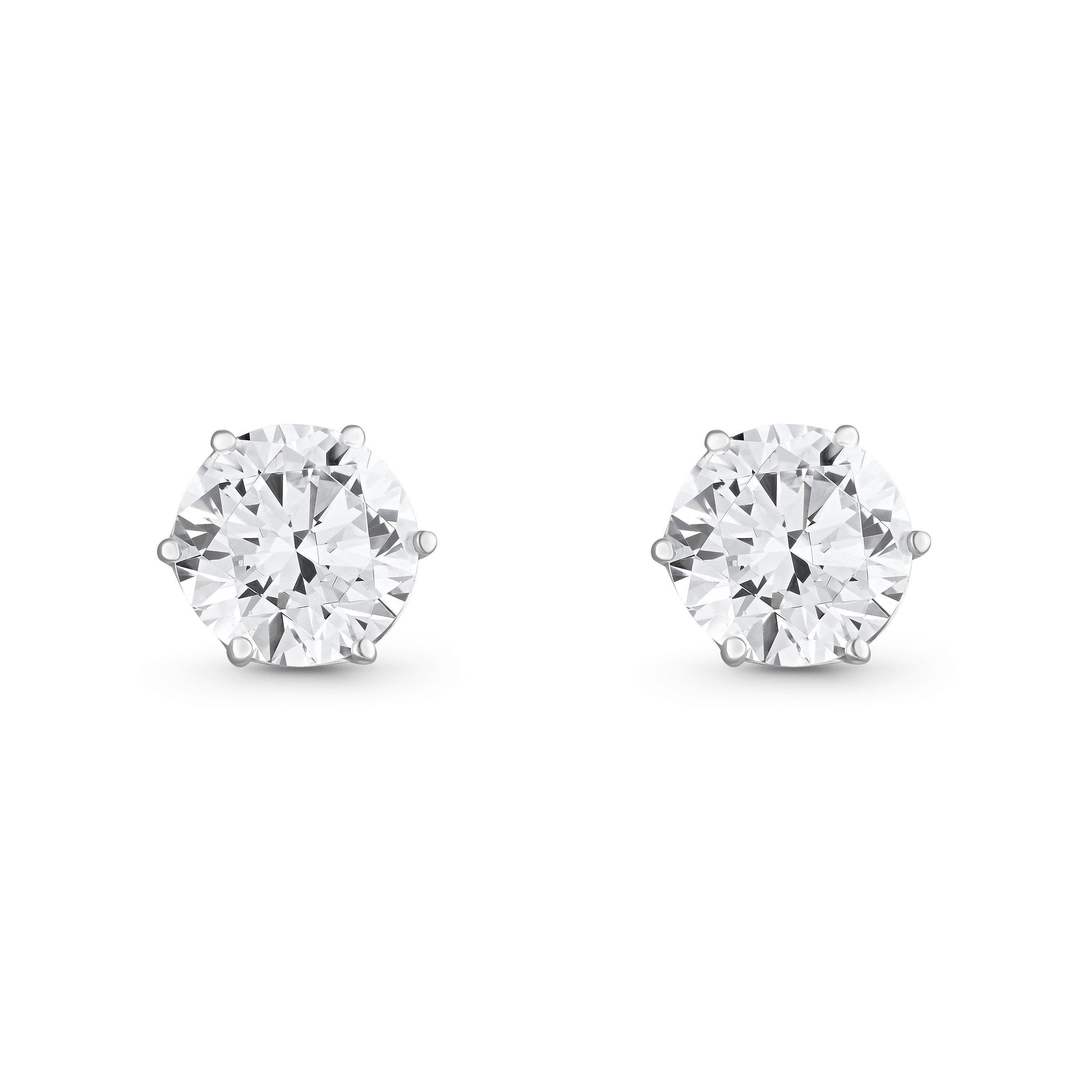 Beaverbrooks 9ct White Gold Cubic Zirconia Stud Earrings