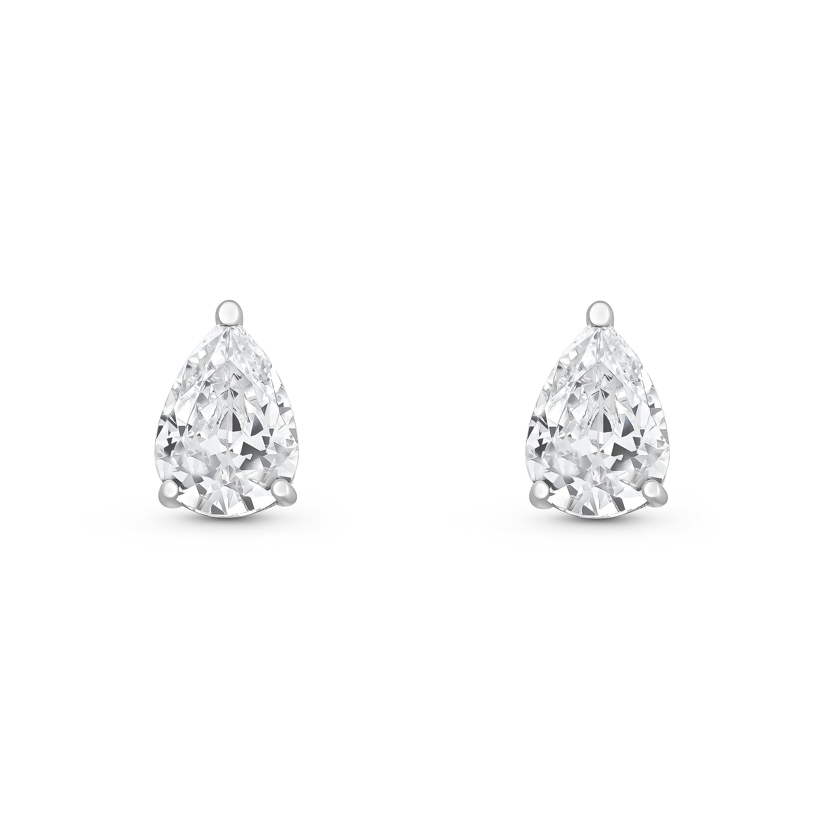 Beaverbrooks 9ct White Gold Cubic Zirconia Stud Earrings