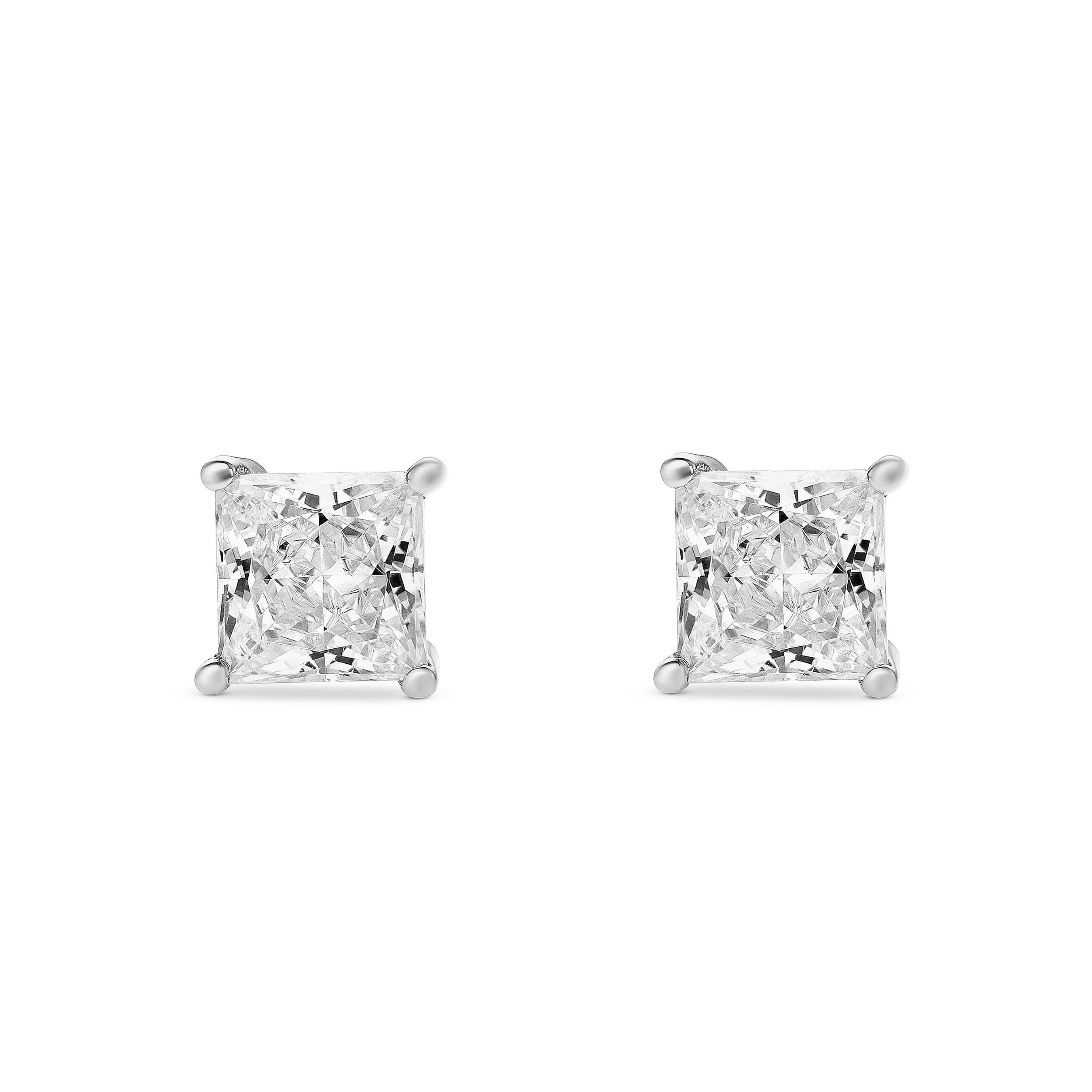 Beaverbrooks 9ct White Gold Cubic Zirconia Stud Earrings