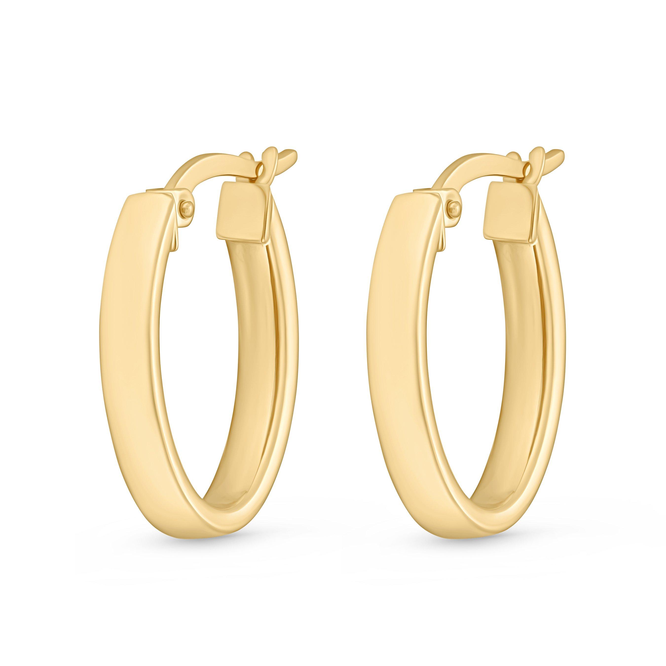 Beaverbrooks 9ct Yellow Gold Hoop Earrings