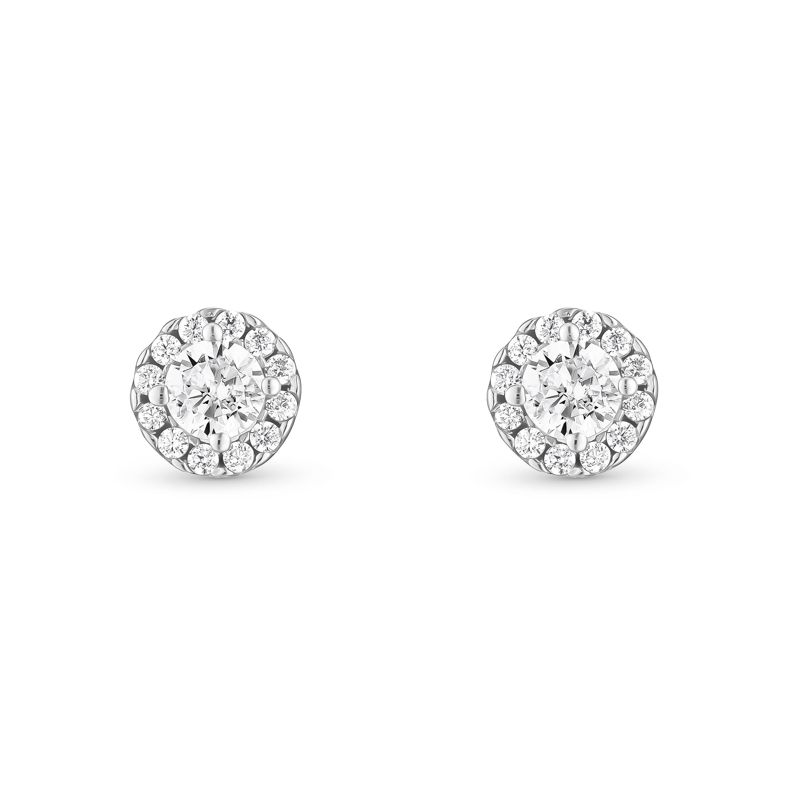 Beaverbrooks 9ct White Gold Cubic Zirconia Stud Earrings