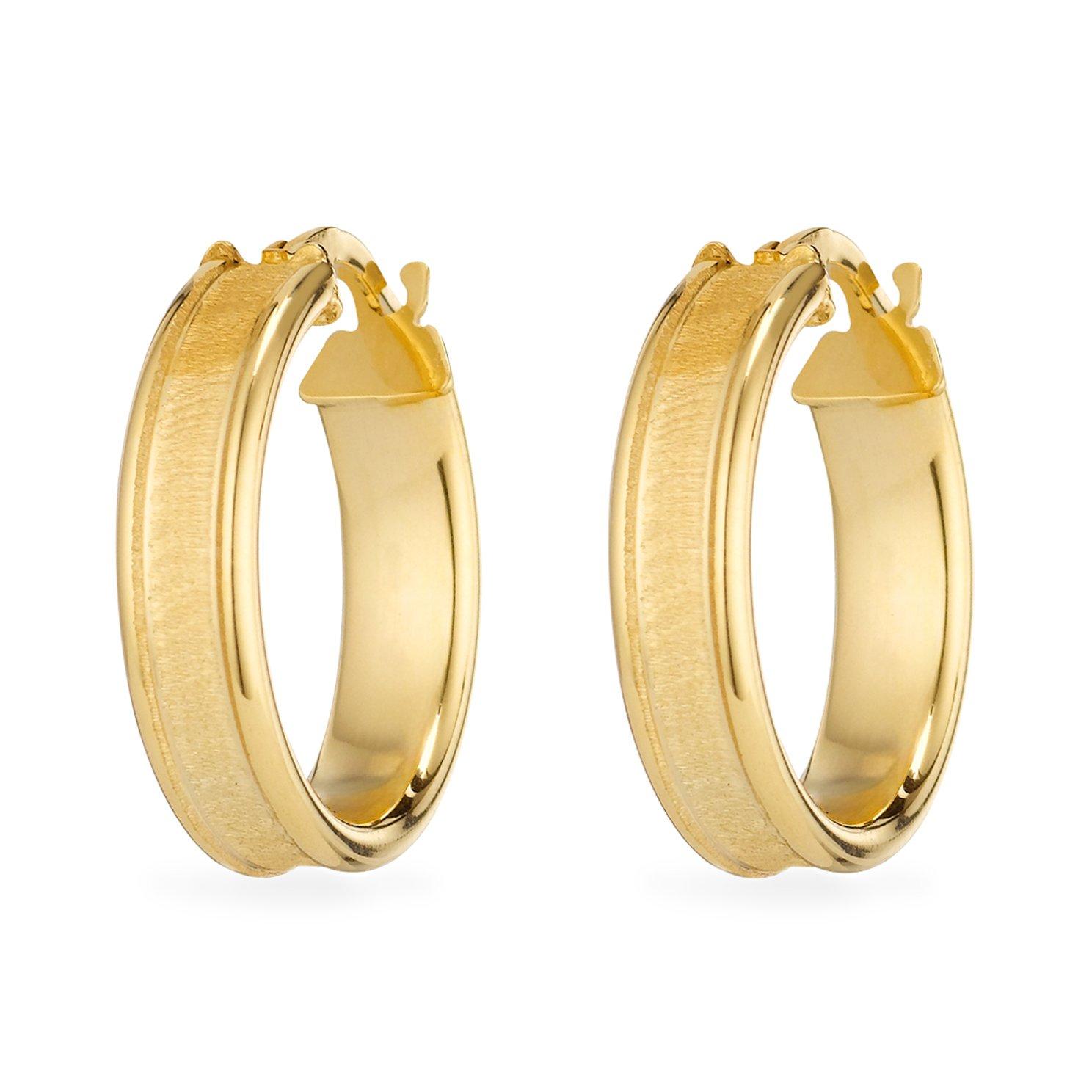 Beaverbrooks 9ct Yellow Gold Hoop Earrings